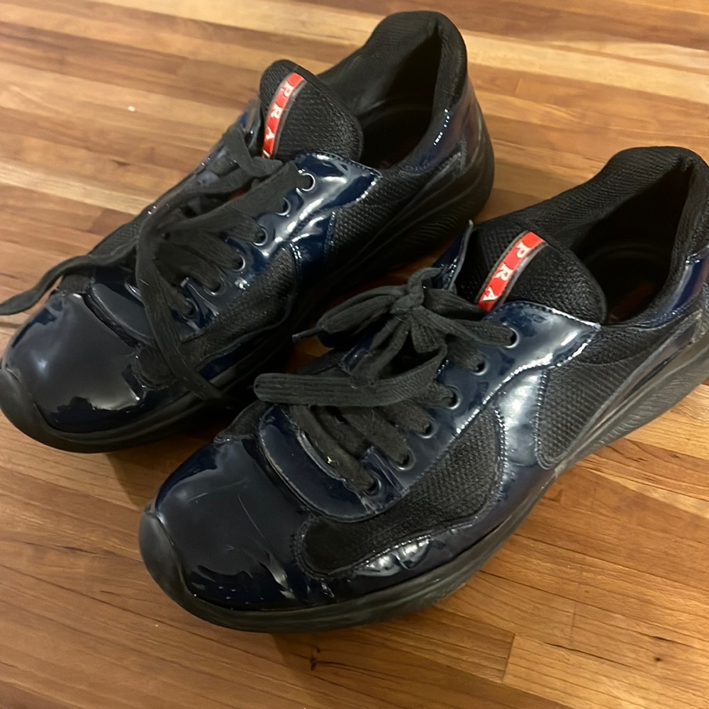 Blue Prada America cup sneakers